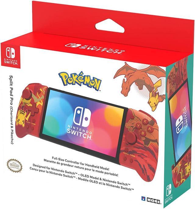 Alt view image 4 of 4 - HORI Nintendo Switch Split Pad Pro Ergonomic Controller for Handheld Mode - Pikachu & Charizard Edition
