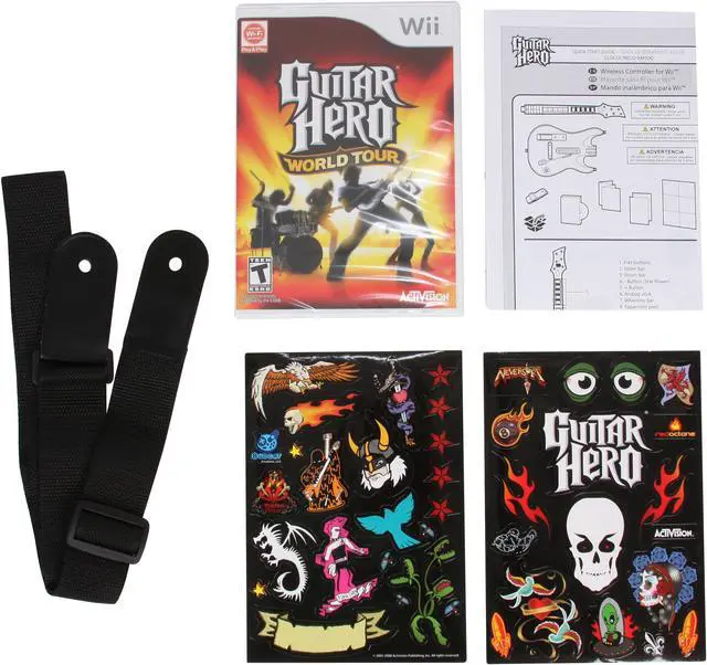 Alt view image 13 of 20 - Guitar Hero World Tour Band Kit Wii Game