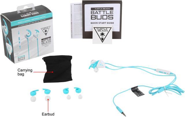 Alt view image 16 of 16 - Turtle Beach Battle Buds In-Ear Gaming Headset for Mobile, Xbox Series X|S, Xbox One, PS5, PS4 & PC- White/Teal