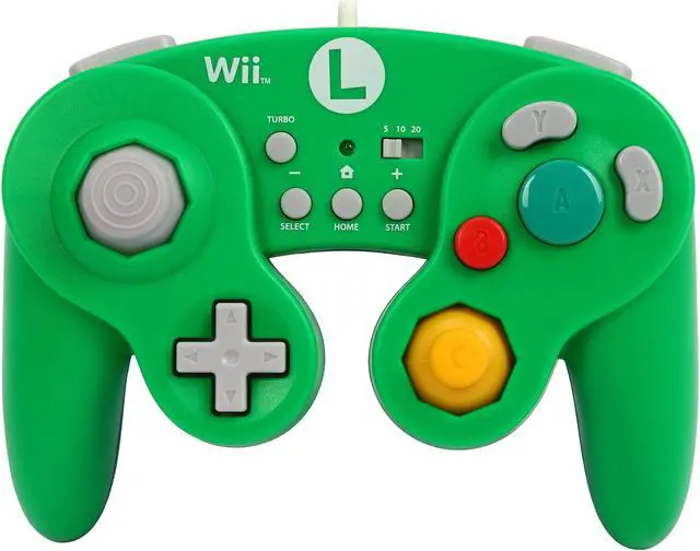 Alt view image 2 of 7 - HORI Battle Pad for Wii U (Luigi Version) with Turbo - Nintendo Wii U