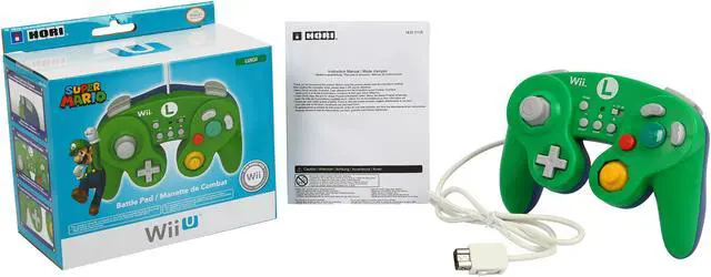 Alt view image 7 of 7 - HORI Battle Pad for Wii U (Luigi Version) with Turbo - Nintendo Wii U
