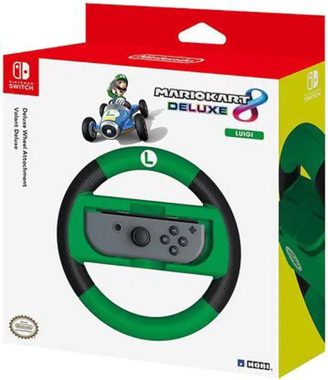 Alt view image 4 of 4 - HORI Nintendo Switch Mario Kart 8 Deluxe Wheel - Luigi Version