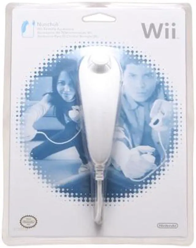 Alt view image 2 of 2 - Nunchuk Controller for Nintendo Wii - White