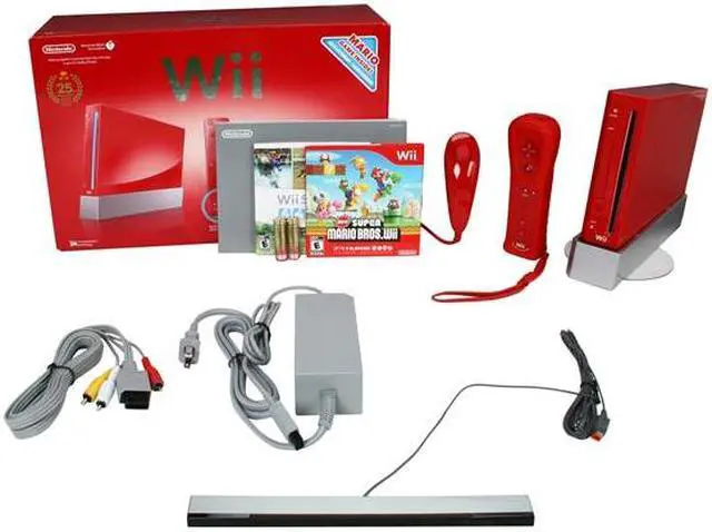 Alt view image 7 of 7 - Nintendo Wii Bundle Red