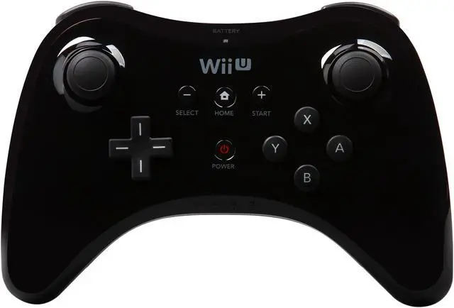 Alt view image 2 of 8 - Nintendo Wii U Pro Controller Black