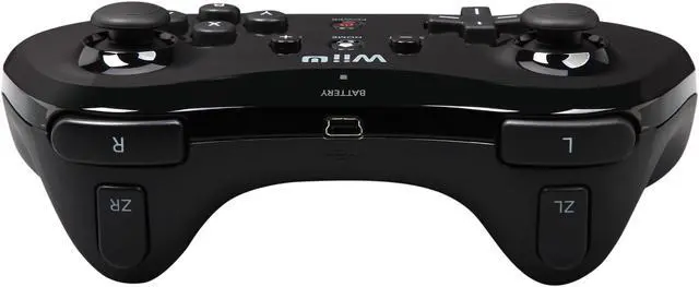 Alt view image 6 of 8 - Nintendo Wii U Pro Controller Black