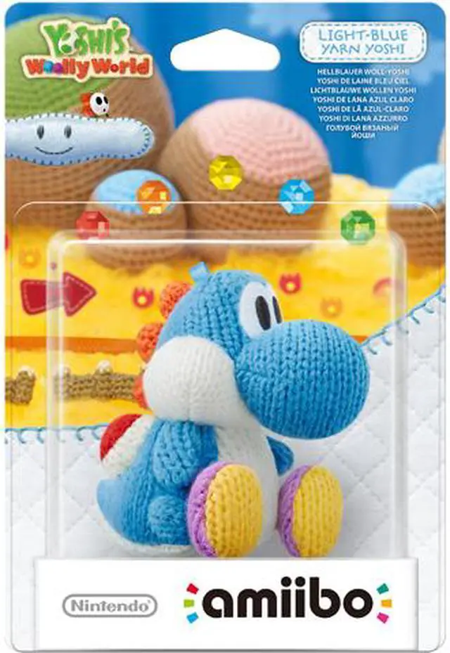 Main image of Nintendo Light Blue Yarn Yoshi - Amiibo