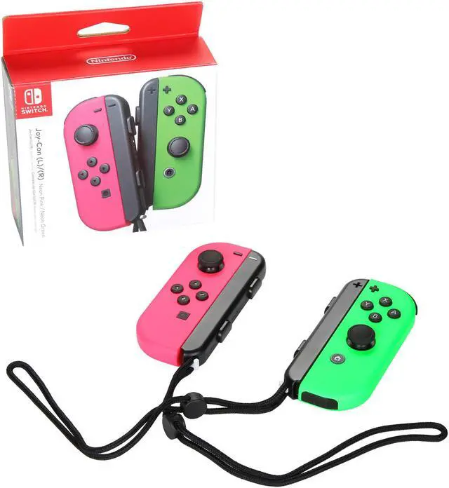 Alt view image 9 of 9 - Nintendo Joy-Con (L/R) - Neon Pink / Neon Green