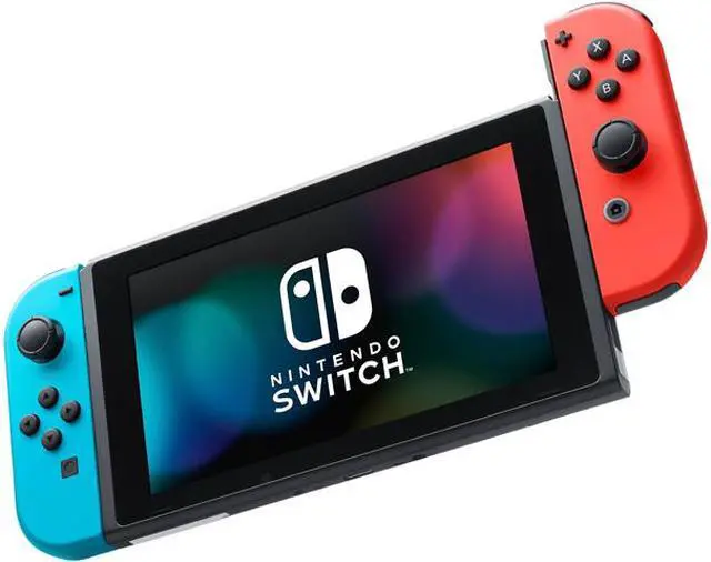 Alt view image 2 of 4 - Nintendo Switch 32GB Console with Neon Blue and Neon Red Joy-Con