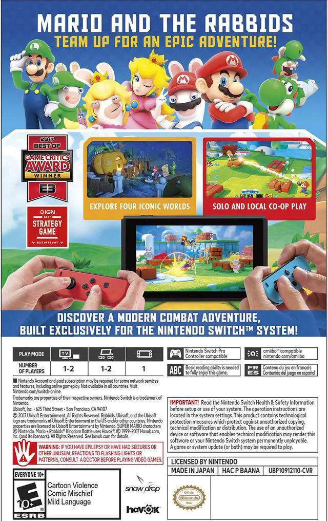 Alt view image 2 of 7 - Mario + Rabbids Kingdom Battle - Nintendo Switch