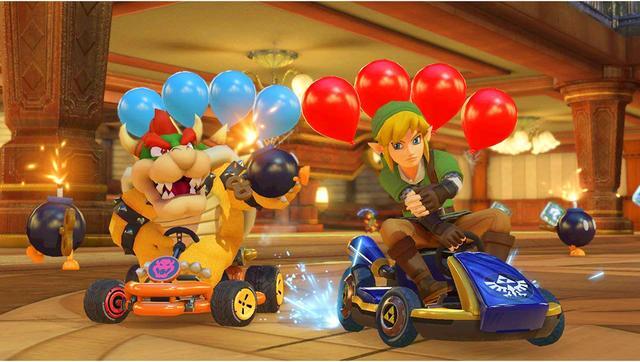 Alt view image 3 of 4 - Nintendo Switch Mario Kart 8 Deluxe Bundle Red