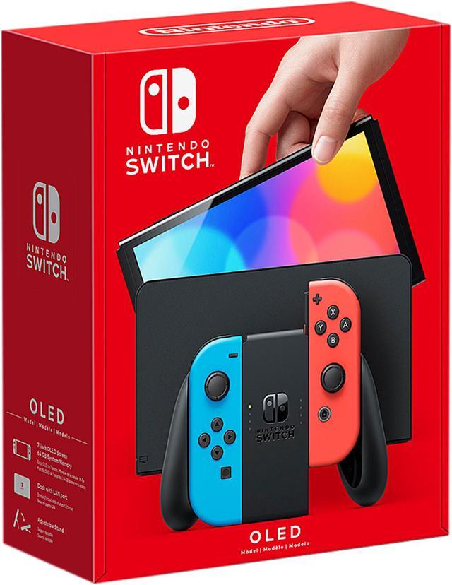 Nintendo Switch (OLED model) w/ Neon Red & Neon Blue Joy-Con