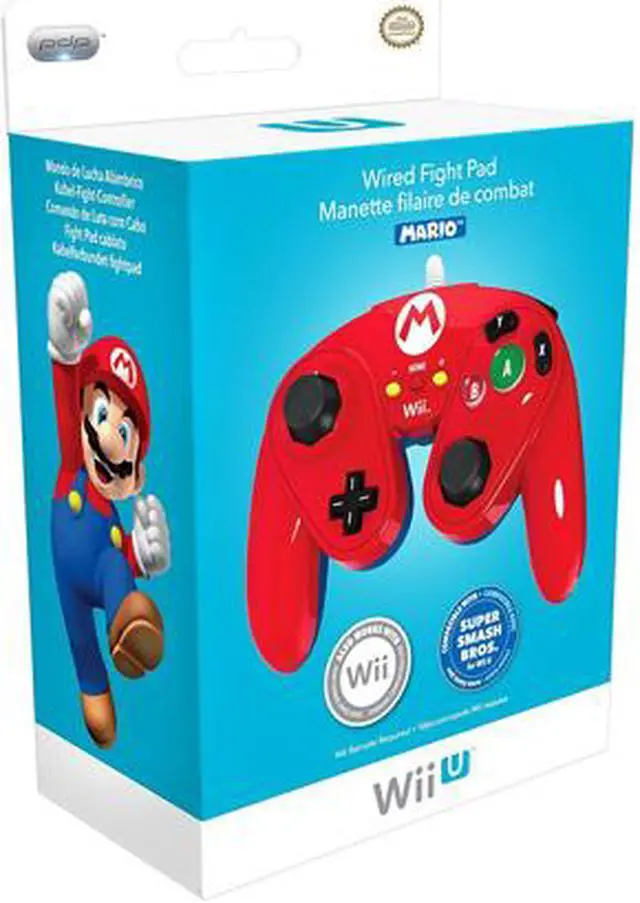 Alt view image 6 of 6 - PDP Wii U Fight Pad Controller - Mario