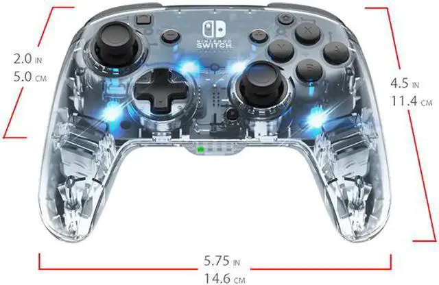 Alt view image 5 of 7 - PDP 500-137-NA Afterglow Wireless Deluxe Controller For Nintendo Switch