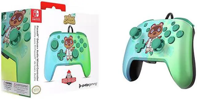 Alt view image 3 of 3 - PDP Faceoff Deluxe+ Audio Wired Controller: Animal Crossing Tom Nook for Nintendo Switch