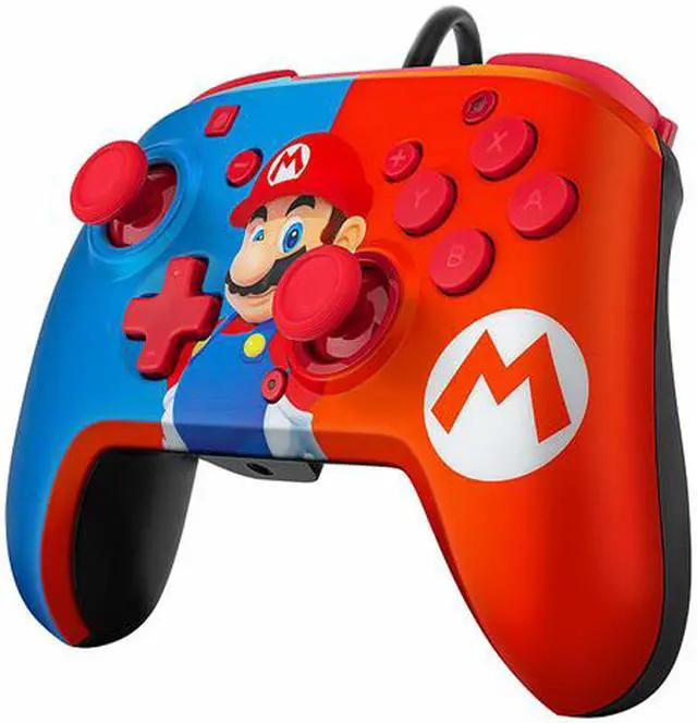 Alt view image 2 of 9 - PDP 500-134-NA-C1MR-1 Faceoff Deluxe+ Audio Wired Controller: Power Pose Mario