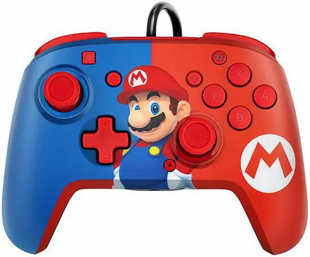 Alt view image 4 of 9 - PDP 500-134-NA-C1MR-1 Faceoff Deluxe+ Audio Wired Controller: Power Pose Mario