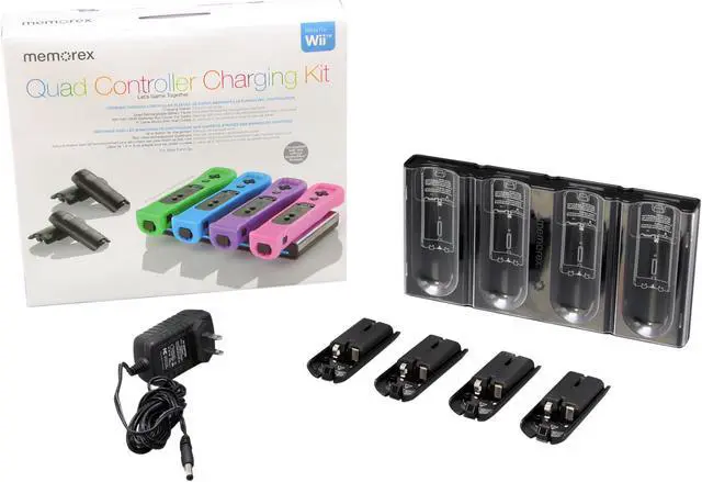 Alt view image 6 of 6 - Memorex Wii Quad Black Charger