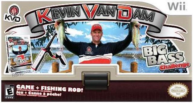 Kevin Van Dam Fishing Big Bass Challenge w/Fishing Rod Wii Game 