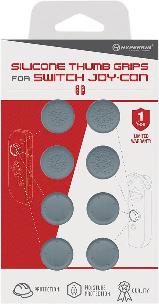 Alt view image 2 of 2 - Hyperkin M07255-GR Thumb Grips for Switch Gray