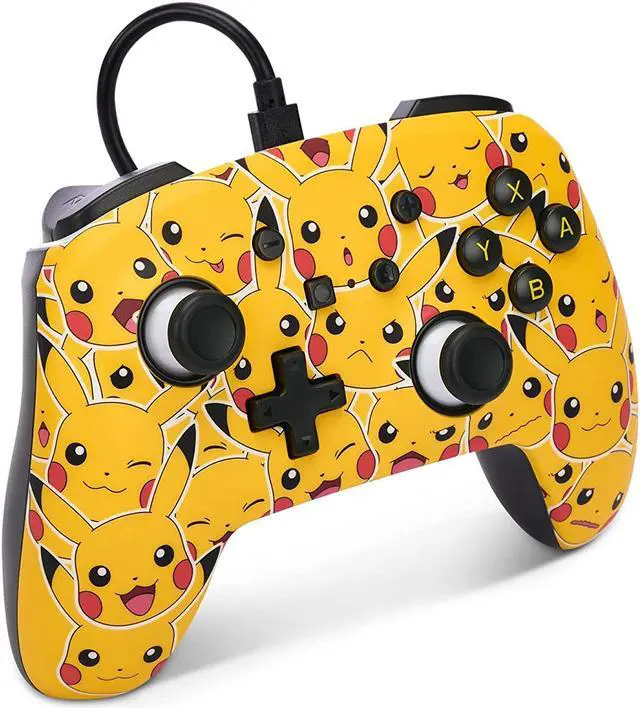Alt view image 2 of 5 - PowerA Enhanced Wired Controller for Nintendo Switch - Pikachu Moods   NSGP0083-01
