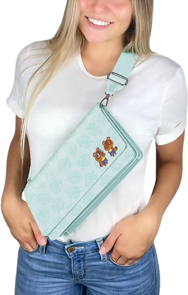 Alt view image 5 of 5 - Controller Gear Animal Crossing Nintendo Switch & Switch Lite Sling Bag - Mint Leaves