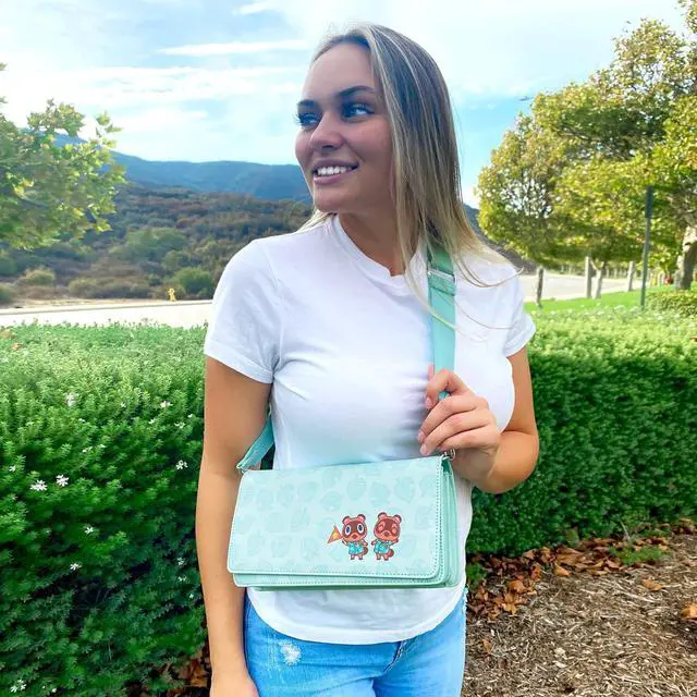 Alt view image 3 of 5 - Controller Gear Animal Crossing Nintendo Switch & Switch Lite Sling Bag - Mint Leaves