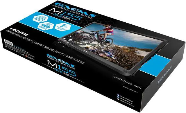 Alt view image 6 of 6 - GAEMS M155 Full HD 1080P Gaming Monitor