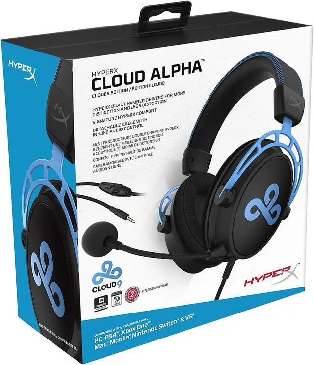 Alt view image 4 of 4 - HyperX Cloud Alpha Gaming Headset - Cloud9 Edition for PC, PS4 & Xbox One, Nintendo Switch