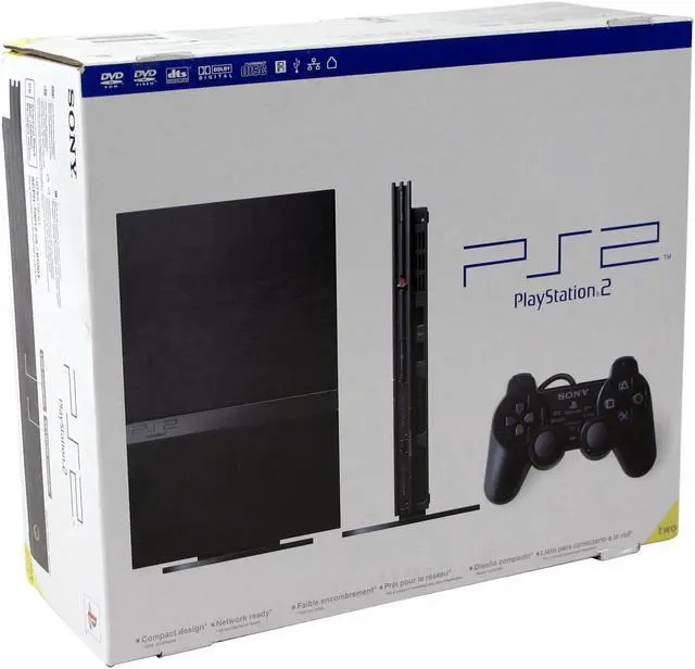 Alt view image 8 of 8 - SONY Playstation 2 Console Charcoal Black