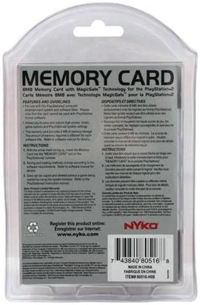Alt view image 2 of 2 - NYKO Memory Card for PlayStation 2