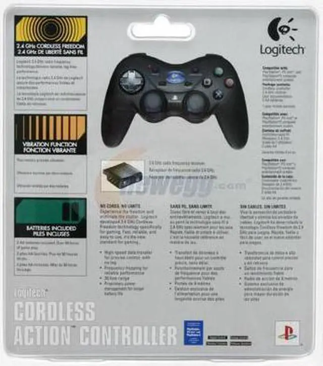 Alt view image 2 of 2 - Logitech PS2 Cordless Action Controller