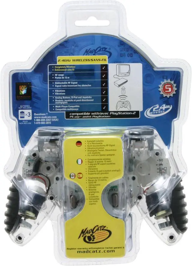 Alt view image 2 of 2 - Mad Catz Lynx Wireless Controller For PS2