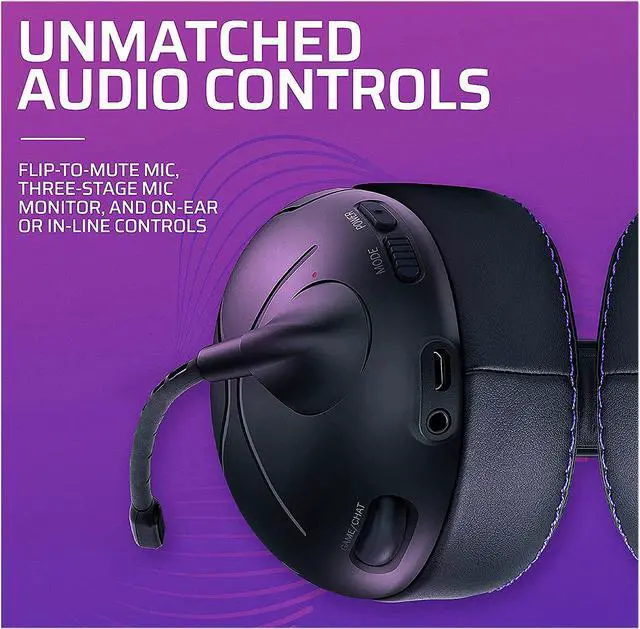 Alt view image 3 of 7 - PDP Gaming Victrix Gambit Wireless or Wired Gaming Headset with Noise-Canceling Mic (052-003-NA )