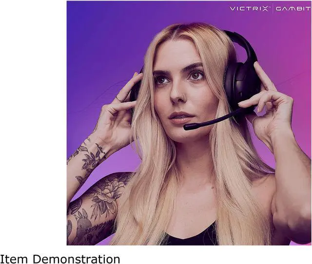 Alt view image 4 of 7 - PDP Gaming Victrix Gambit Wireless or Wired Gaming Headset with Noise-Canceling Mic (052-003-NA )
