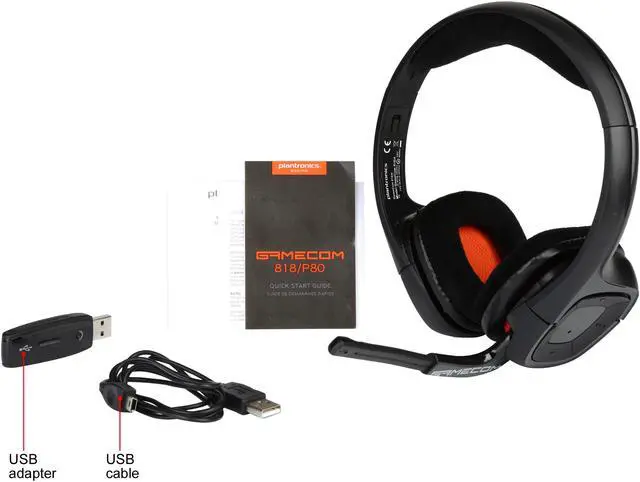 Alt view image 7 of 7 - Plantronics GameCom P80 Wireless Gaming Headset - PlayStation 4 & PC (OEM Package)