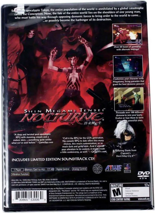 Alt view image 3 of 3 - Atlus Shin Megami Tensei: Nocturne Game