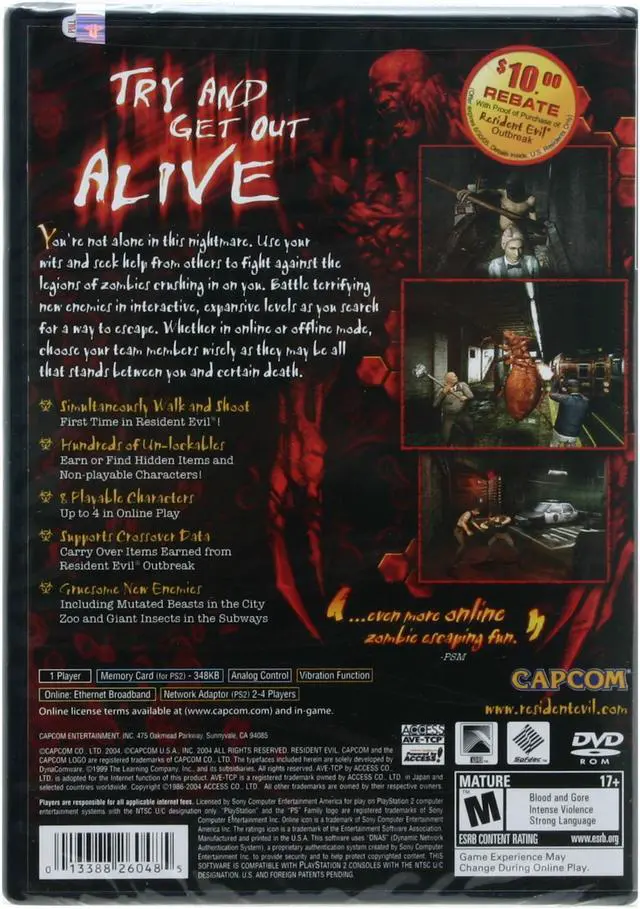 Alt view image 2 of 2 - Resident Evil Outbreak File #2 Game