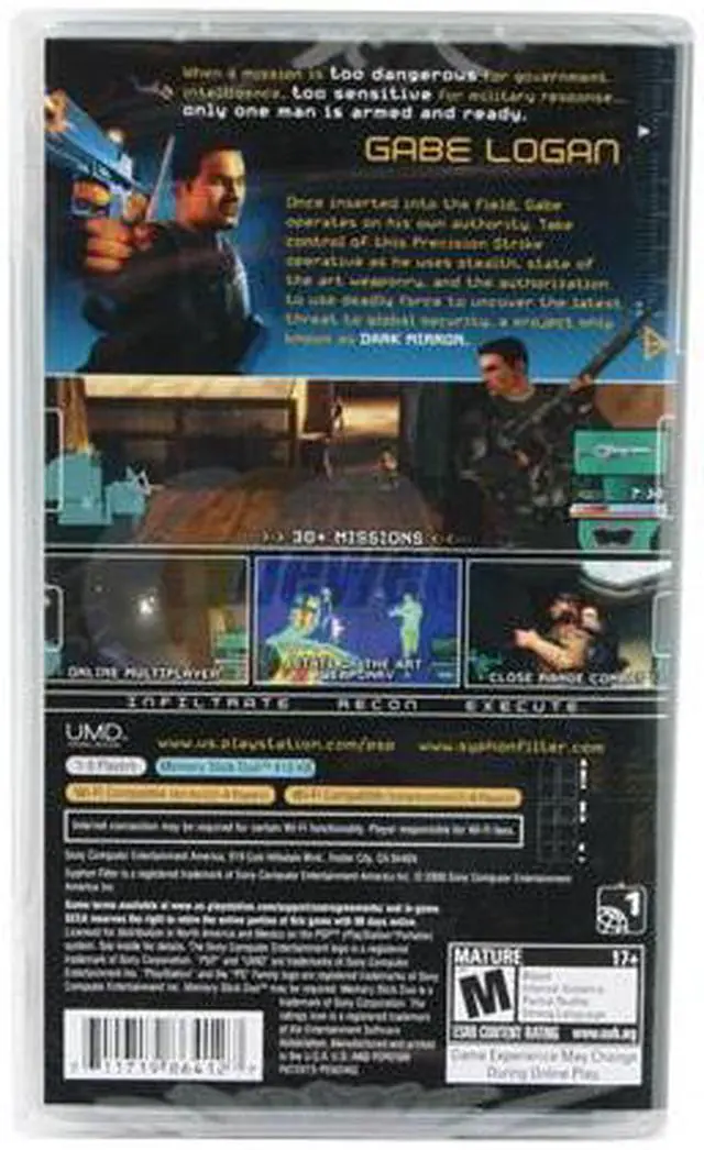 Jeu PSP Syphon Filter : Dark Mirror - Version Promo Française NFR - Bon état