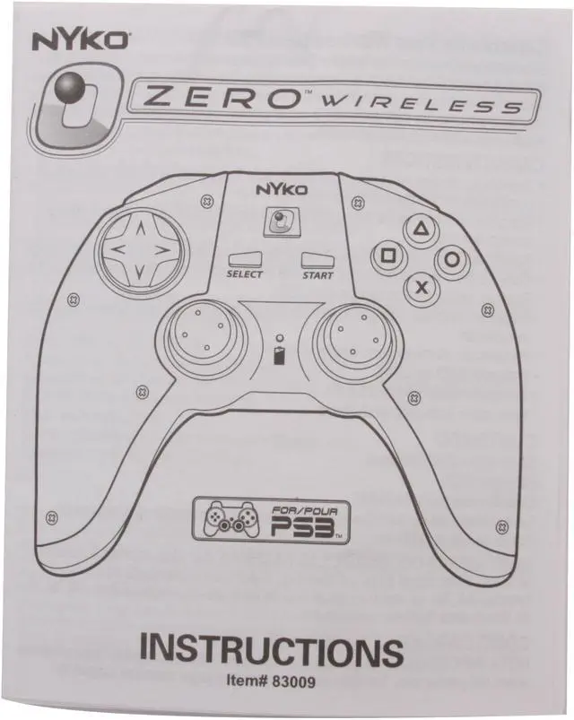 Alt view image 6 of 7 - NYKO Zero Wireless Controller PS3