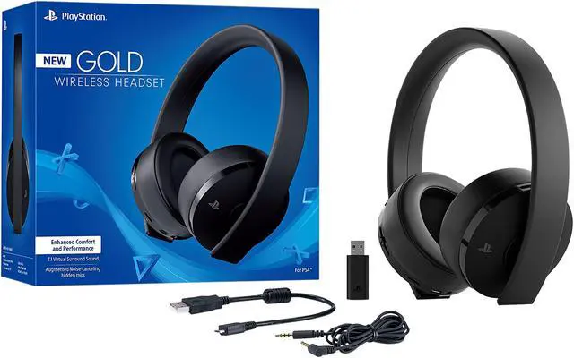 Alt view image 6 of 7 - PlayStation Gold Wireless Headset - PlayStation 4 - Black