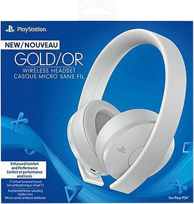 Alt view image 7 of 8 - Sony Gold Wireless Headset (White) - PlayStation 4