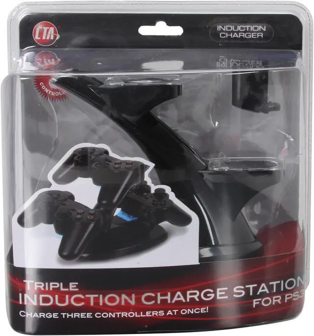 Alt view image 6 of 6 - CTA Vertical Induction charger for PS3 controllers with AC Adapter