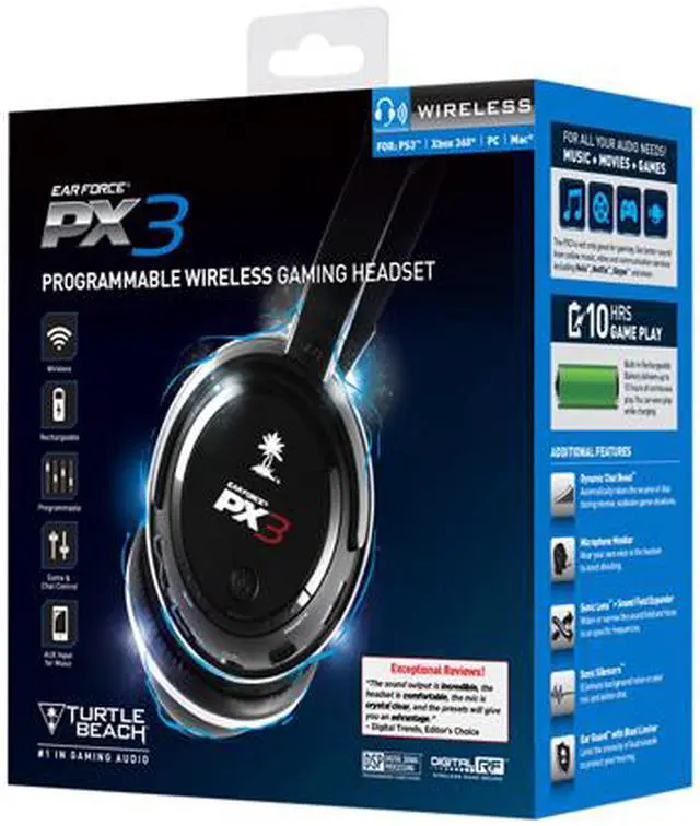 Alt view image 5 of 15 - Turtle Beach Ear Force PX3 Programmable Wireless Gaming Headset