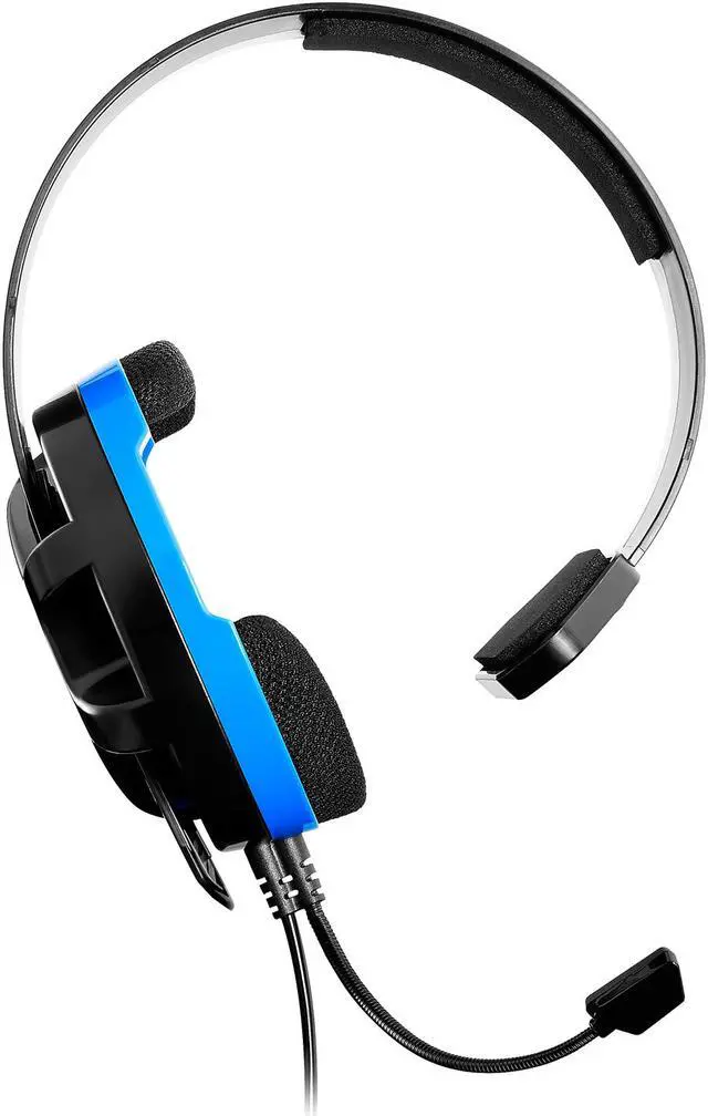 Alt view image 4 of 7 - Turtle Beach Recon Chat Wired Gaming Headset for PS5, PS4 & PC- Black/Blue