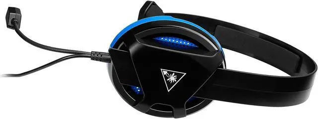 Alt view image 5 of 7 - Turtle Beach Recon Chat Wired Gaming Headset for PS5, PS4 & PC- Black/Blue