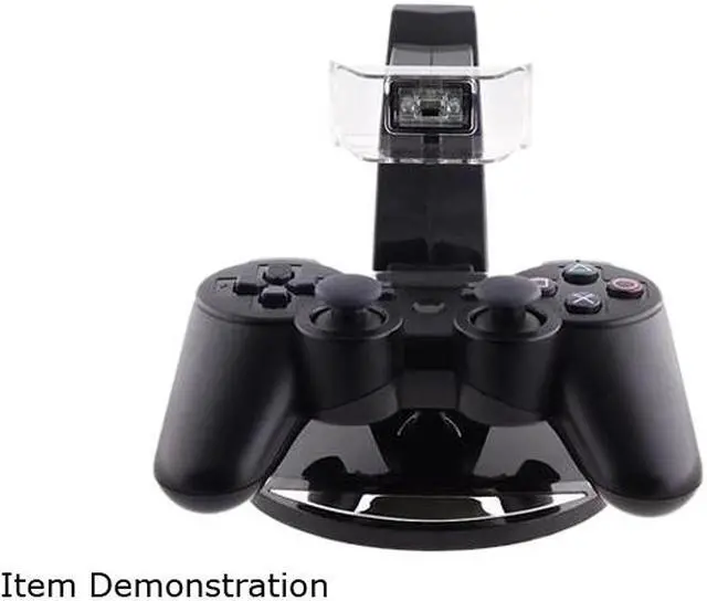 Alt view image 4 of 5 - INSTEN Black Dual Charge Station Charger w/ Stand For Sony PS3 Playstation 3 / PS3 Slim Remote Controller