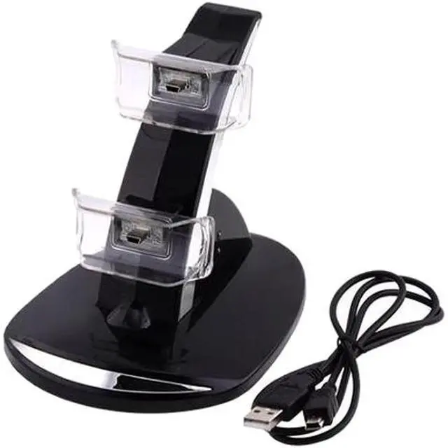 Main image of INSTEN Black Dual Charge Station Charger w/ Stand For Sony PS3 Playstation 3 / PS3 Slim Remote Controller