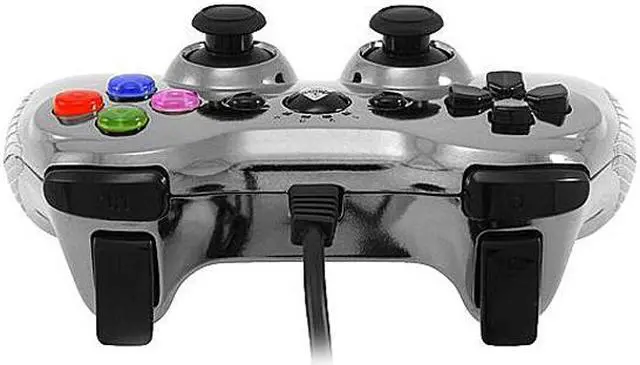 Alt view image 4 of 4 - Arsenal PS3 Wired Controller Chrome Silver