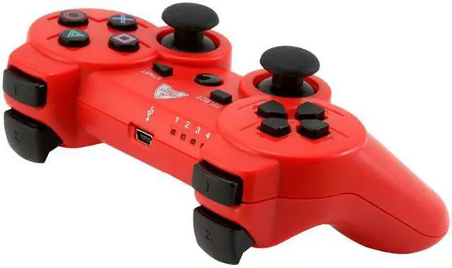 Alt view image 2 of 3 - Arsenal Gaming PS3 Bluetooth Controller with rechargeable battery Red